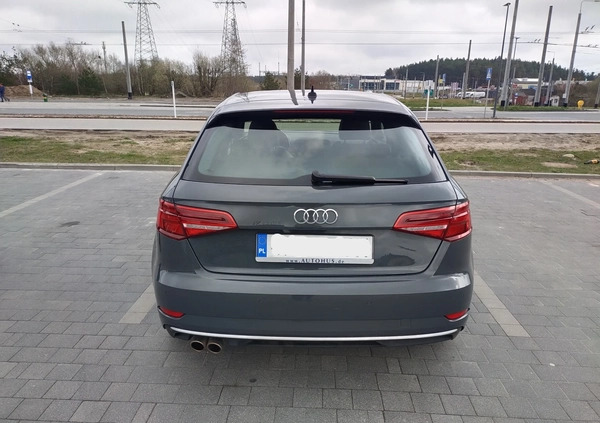 Audi A3 cena 87500 przebieg: 118000, rok produkcji 2018 z Gdynia małe 172